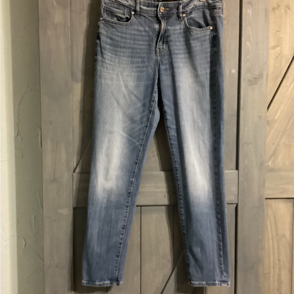 White House Black Market Light Blue Mid-Rise Girlfriend Jeans
